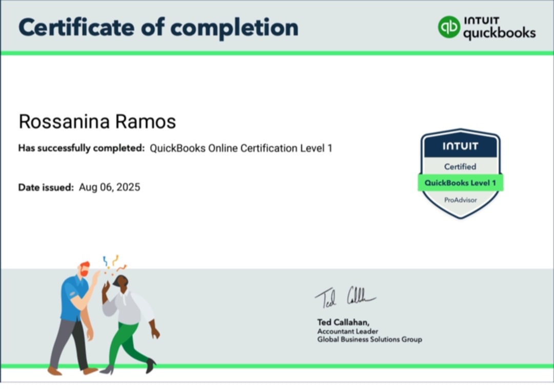 Intuit Certified Quickbooks Level 1