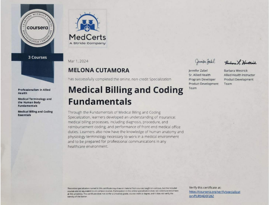 Medical Billing and Coding Fundamentals