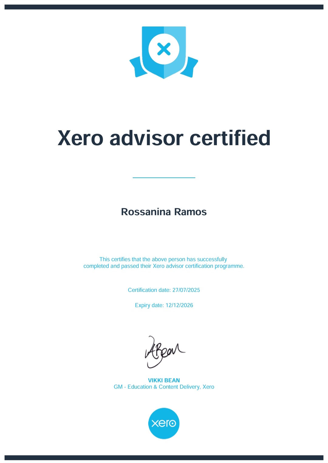Xero Certification