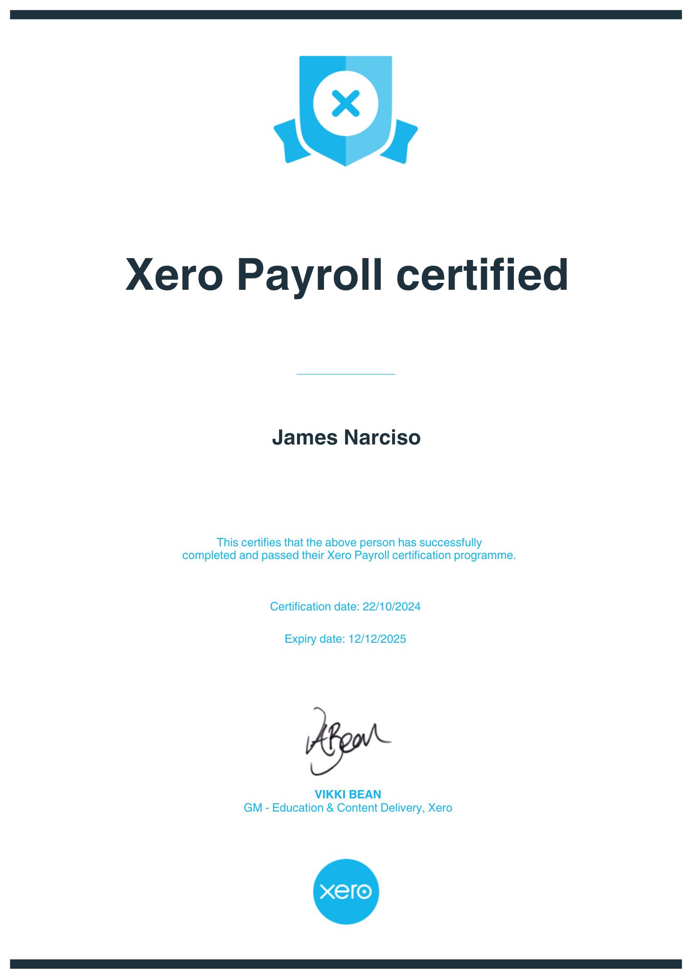 XERO PAYROLL CERTIFIED