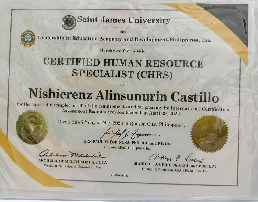 Certified Human Resources Specialist (CHRS)