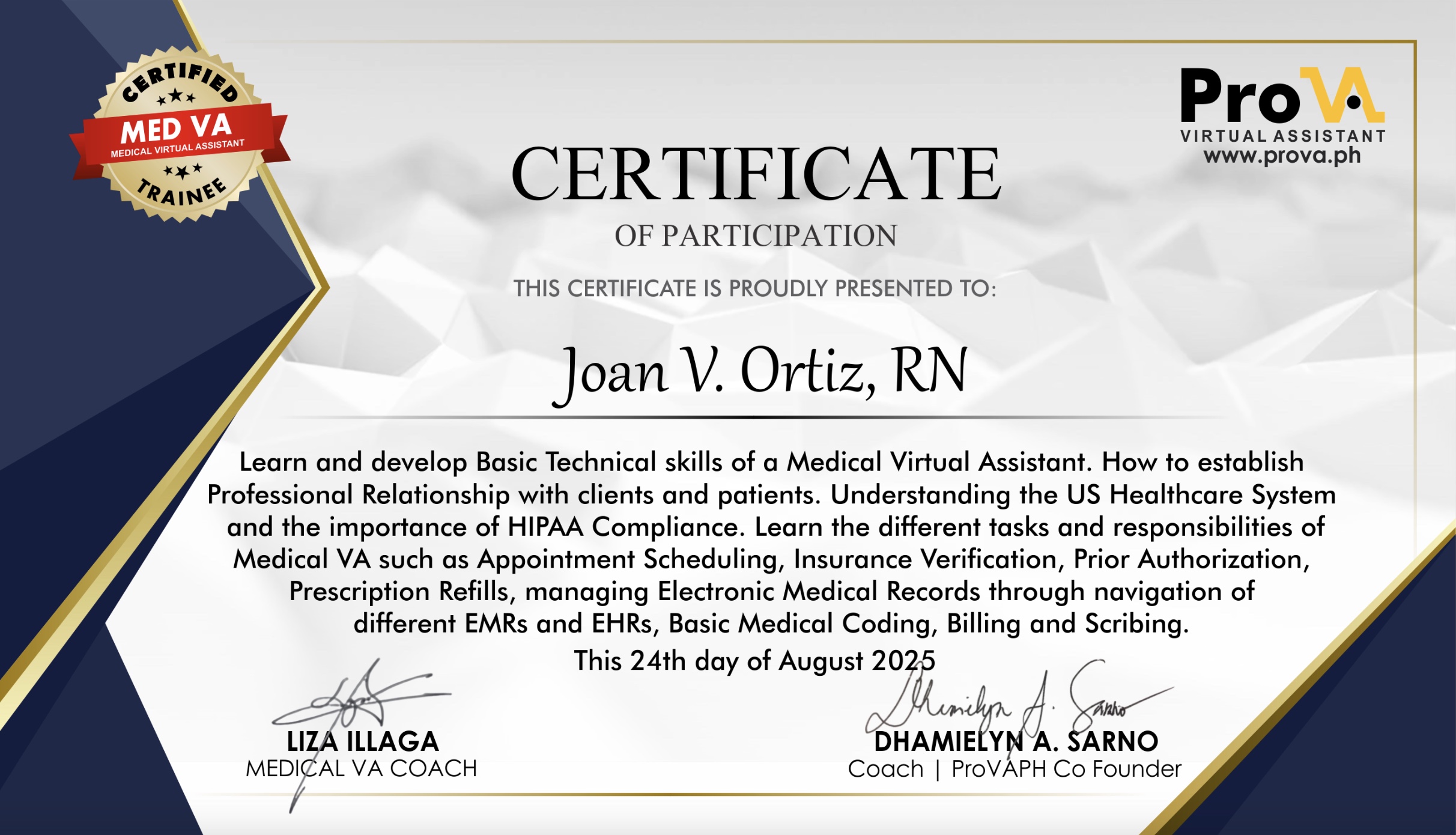 Certified Medical Virtual Assistant