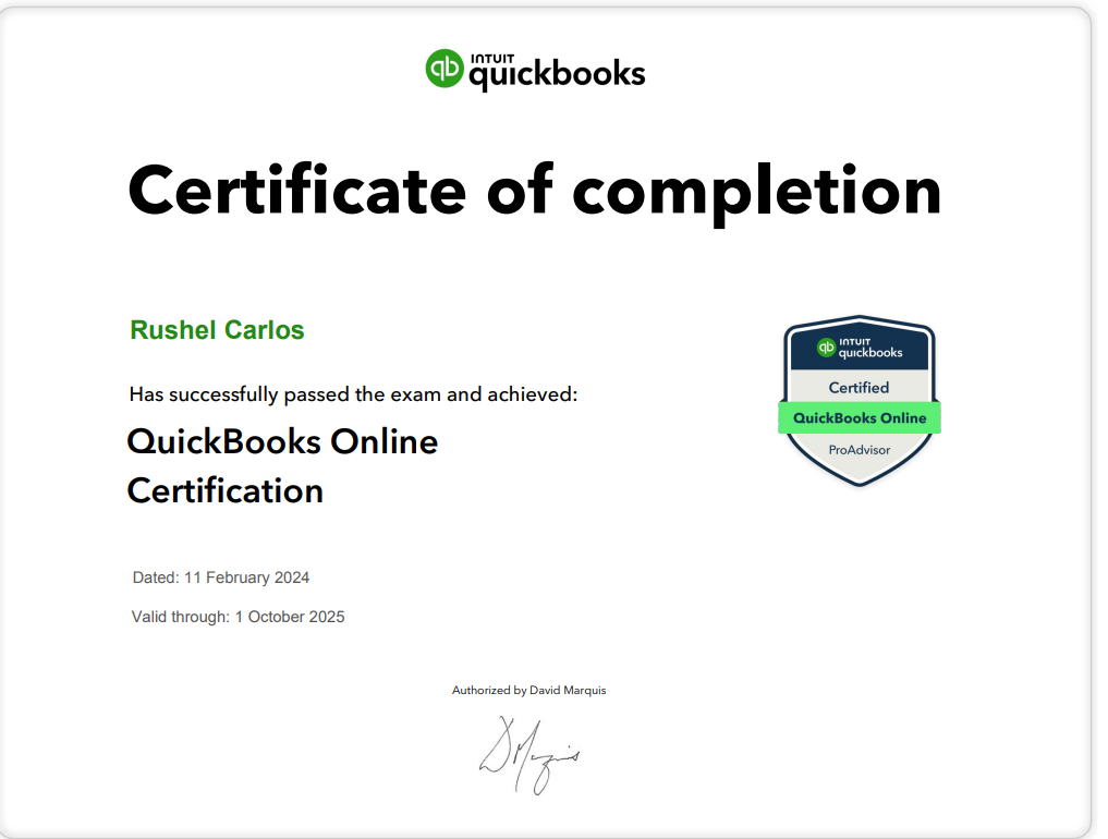 QuickBooks Online Certification