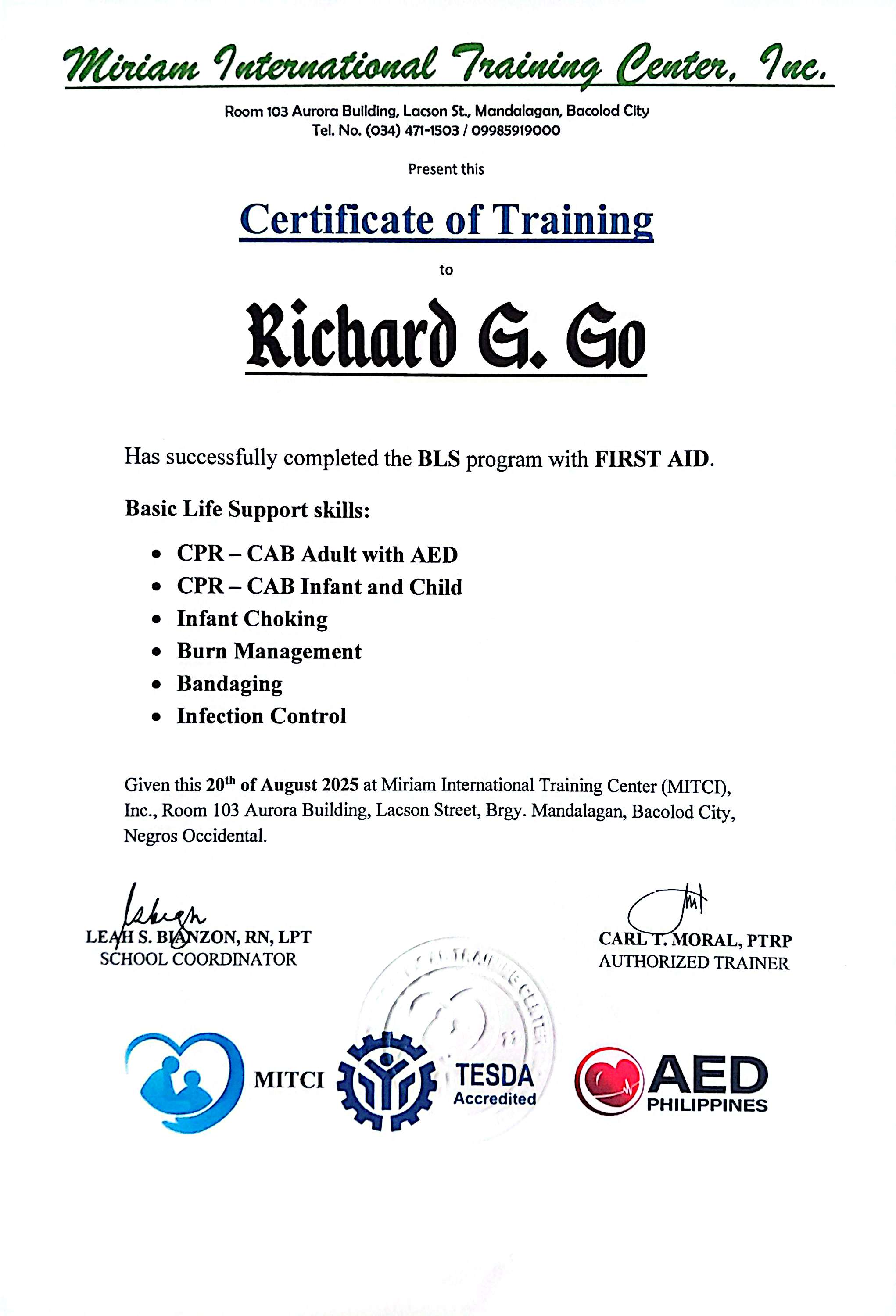 Basic Life Support and First Aid