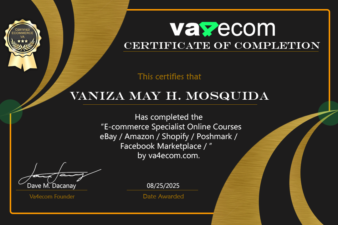 E-commerce certificate