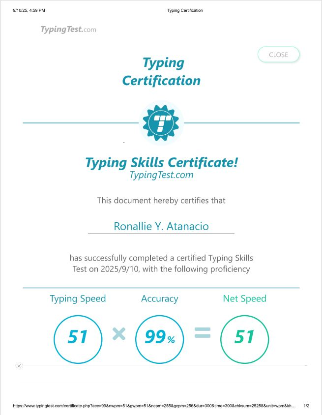 My Typing Test
