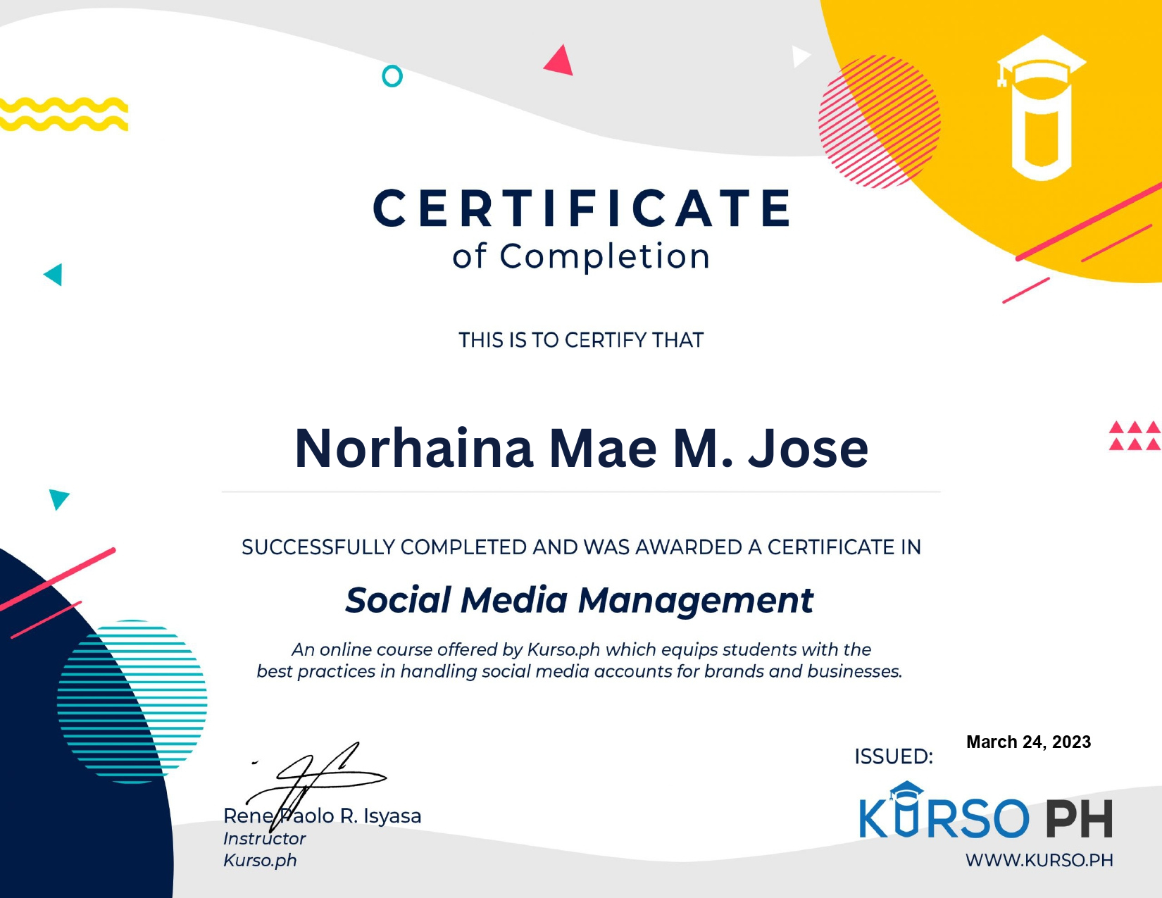 Social Media Management Course