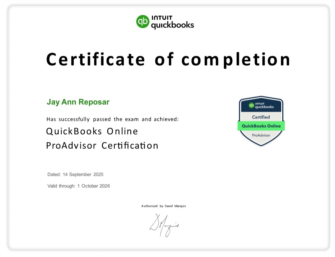 QUICKBOOKS ONLINE BOOKKEEPING