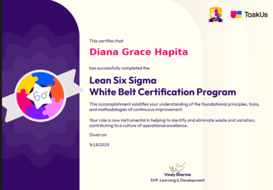 Lean Six Sigma Certification