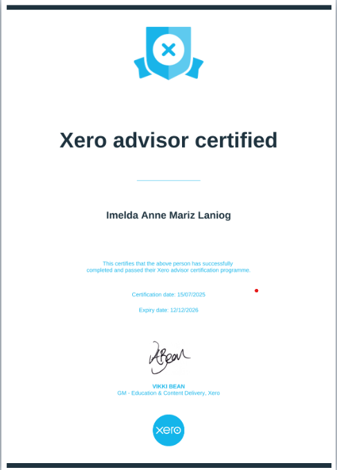 Xero Advisor Certified