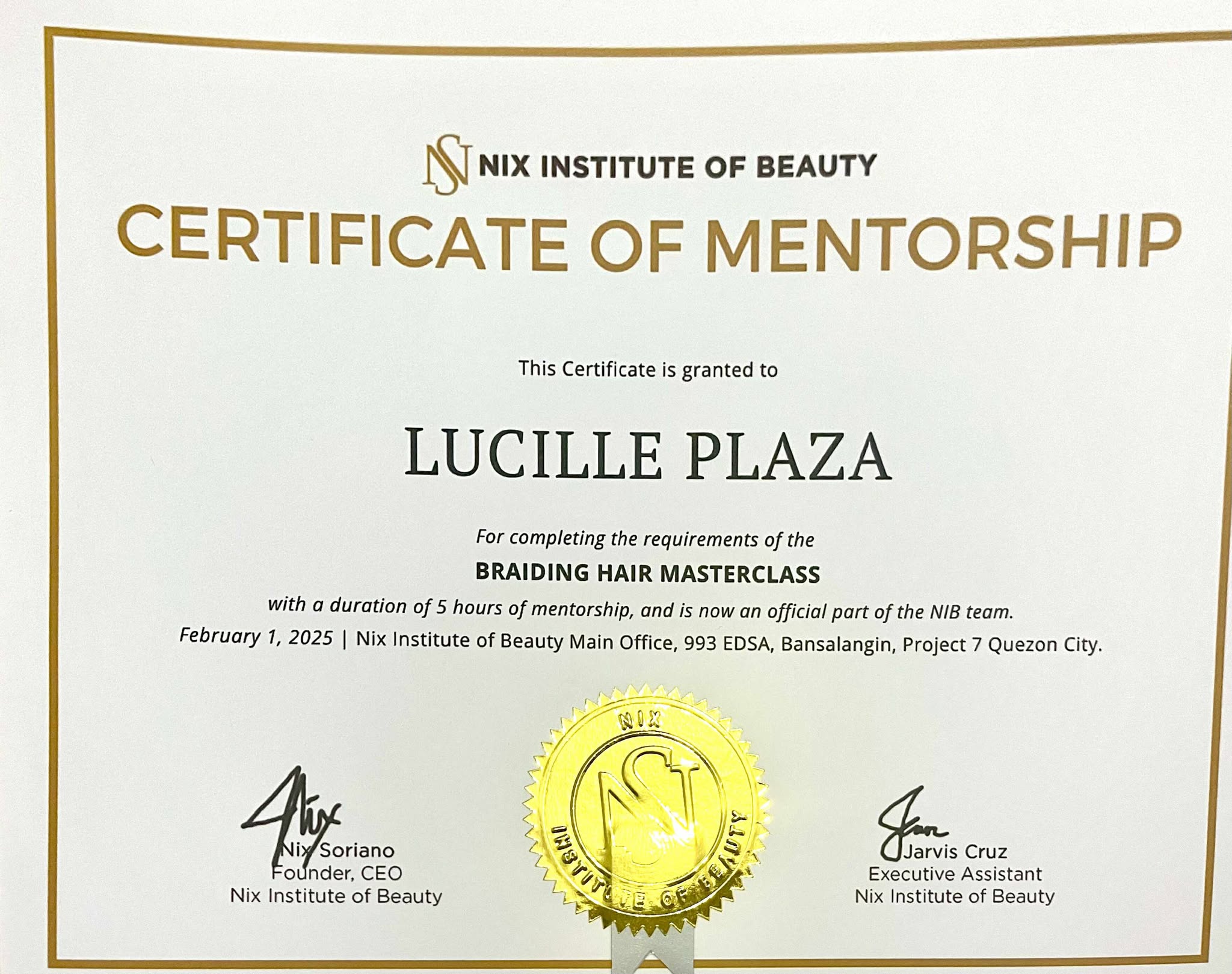 BRAIDING MASTER CLASS