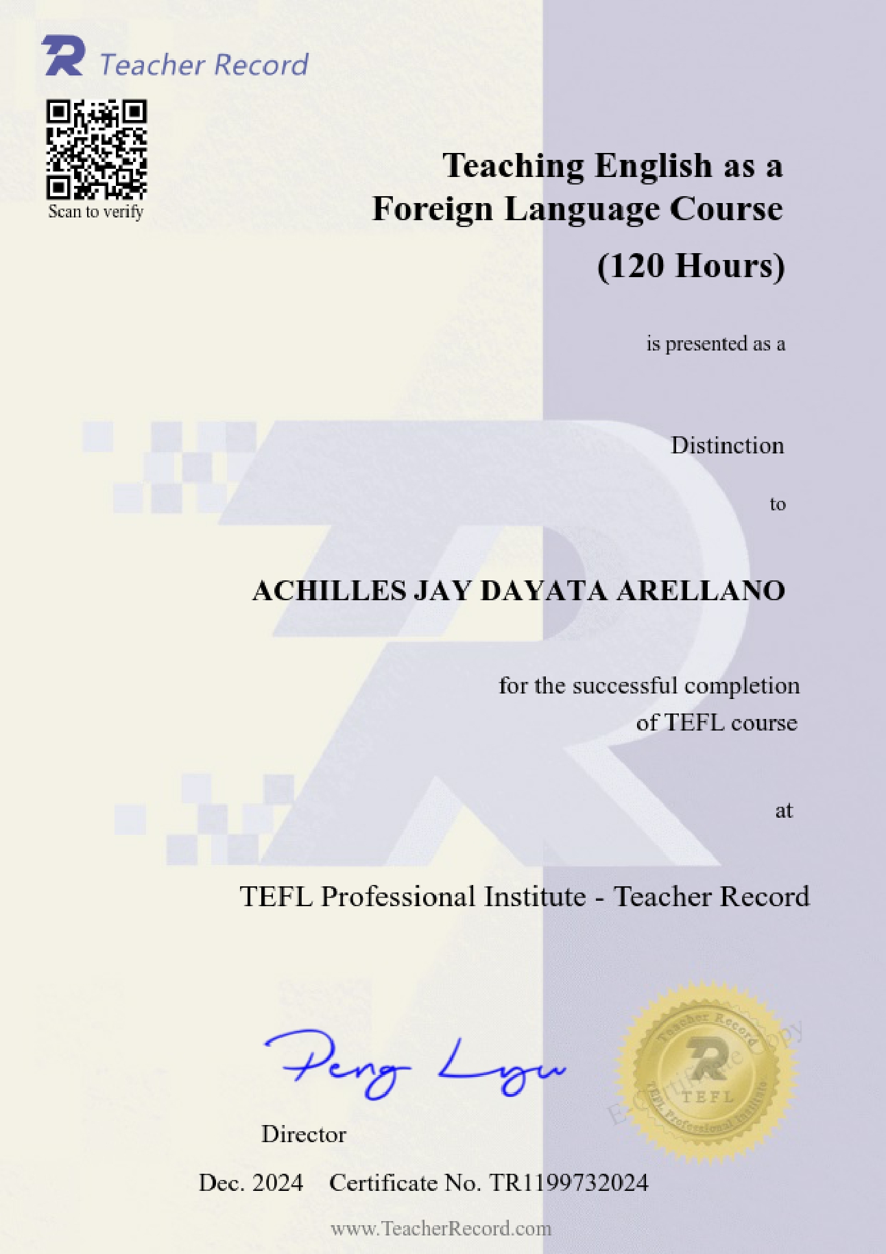 Teaching English as Foreign Language Course