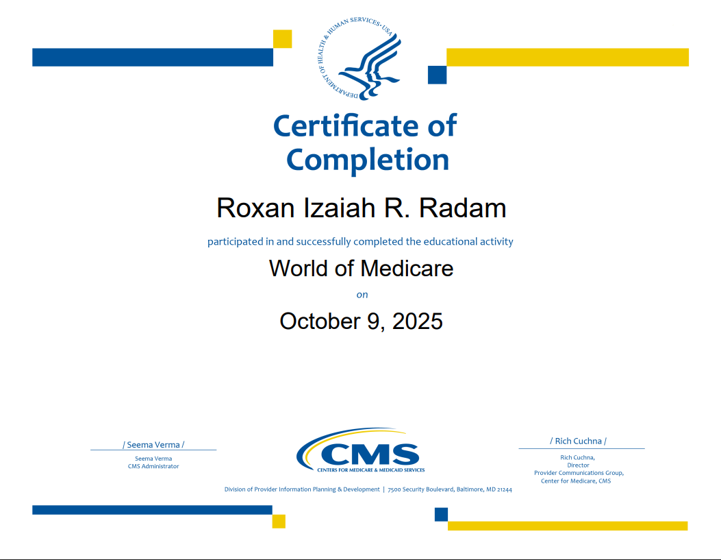 World of Medication Certificate