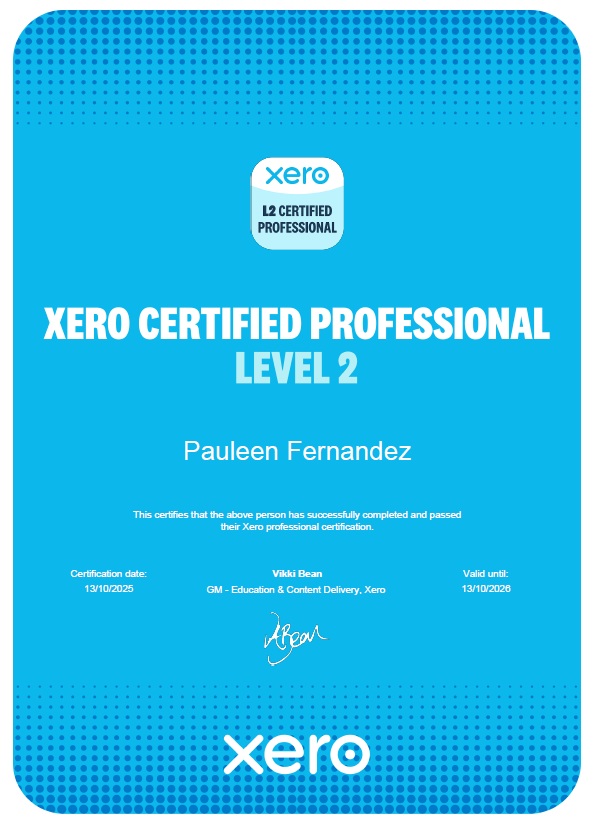 Xero Certified Professional Level 2