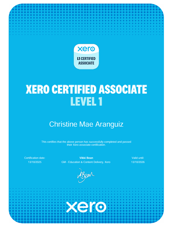 Xero Certified Associate