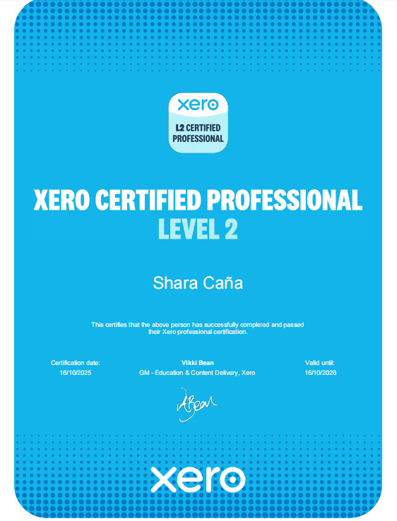 Xero Certified Professional_Level 2_Cert