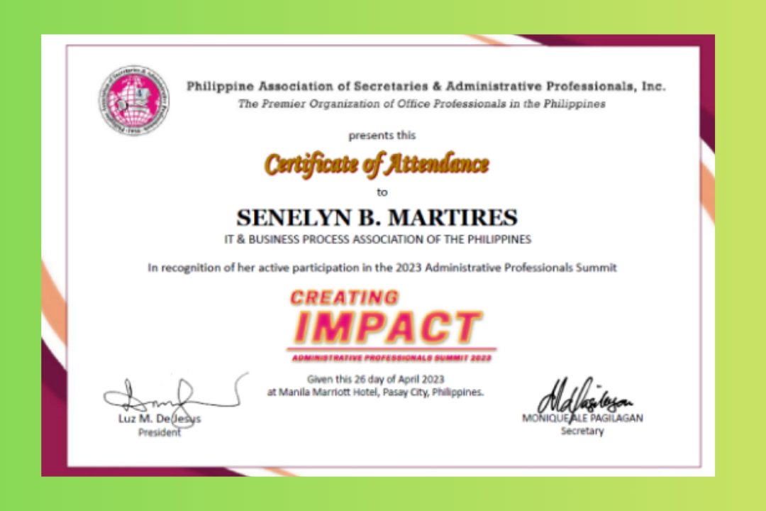 Philippine Association of Secretaries & Administrative Professionals, Inc - PAS