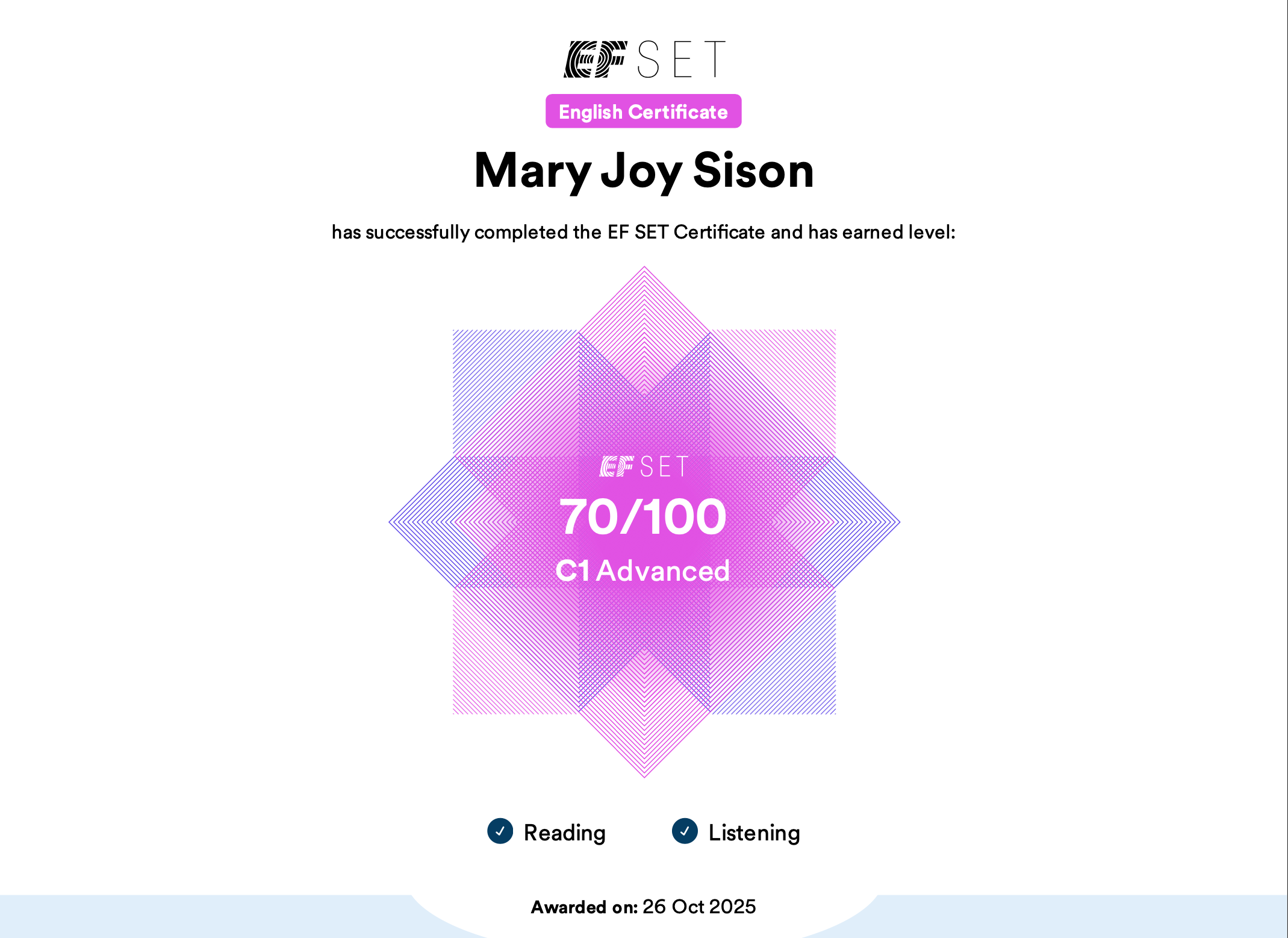 EF Set English Certificate