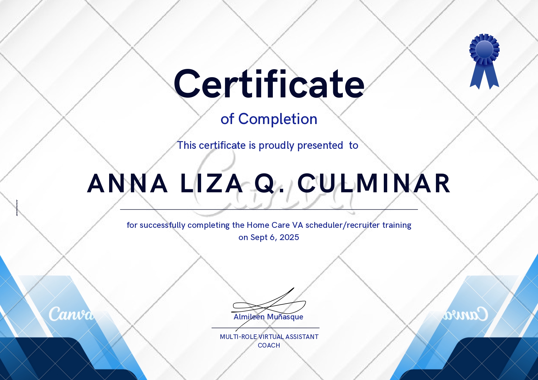 Home care VA Scheduler / Recruiter training