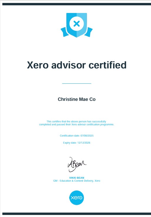 Xero Advisor Certificate