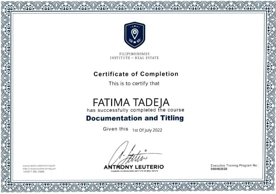 Documentation and Titling