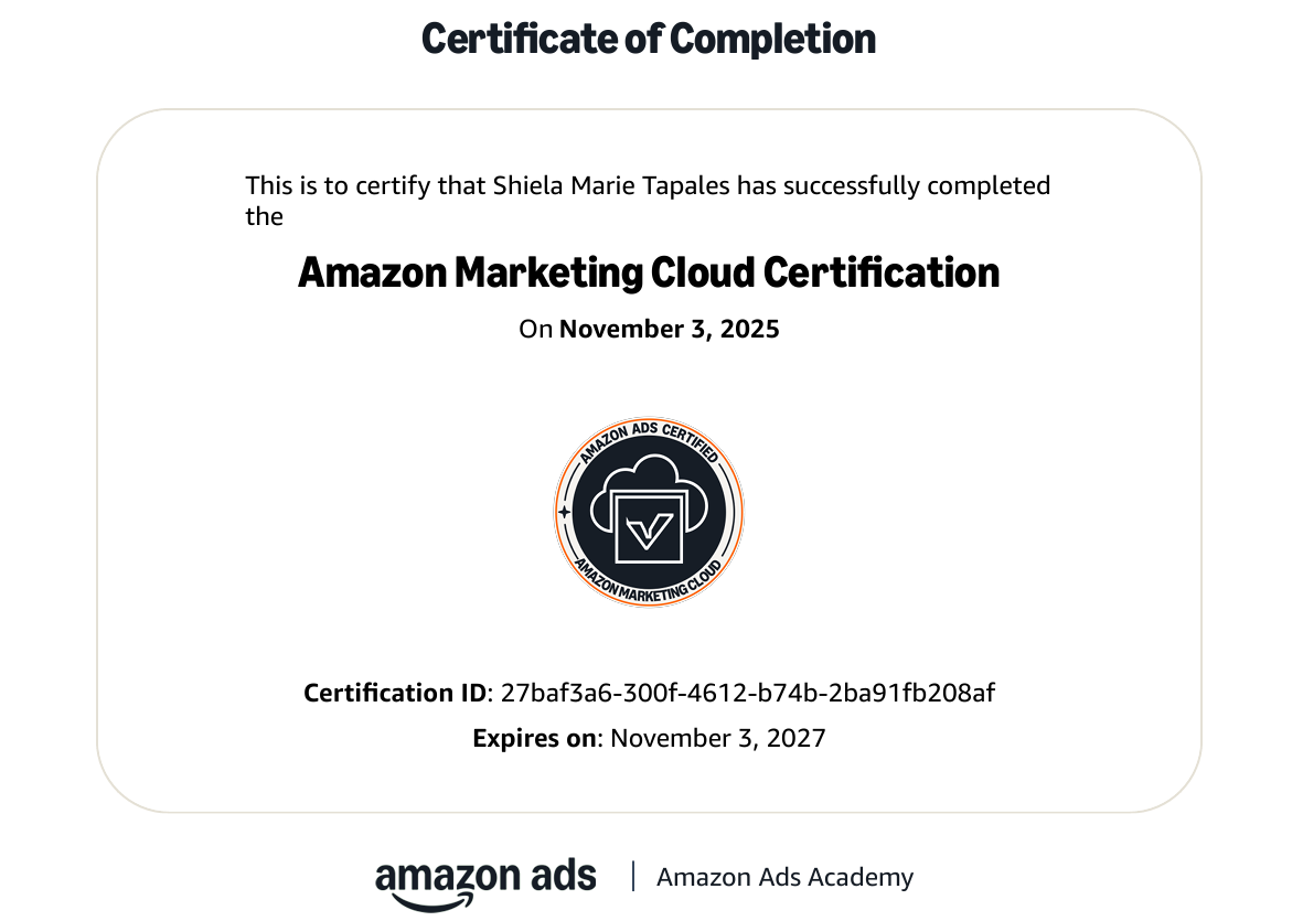 Amazon Marketing Cloud Certification