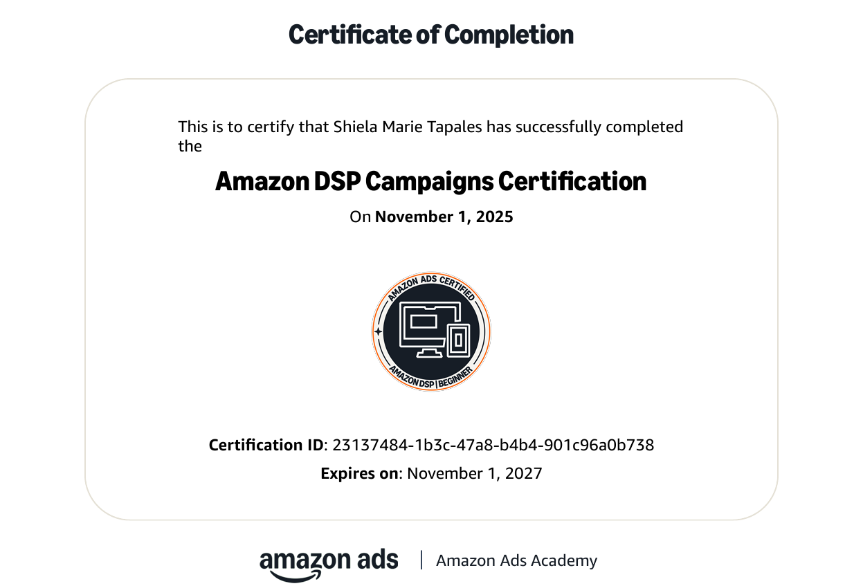 Amazon DSP Campaigns Certification