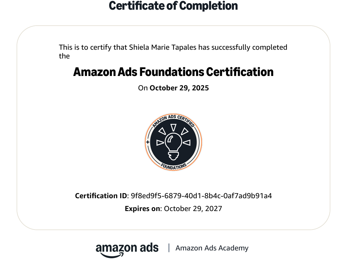 Amazon Ads Foundations Certification