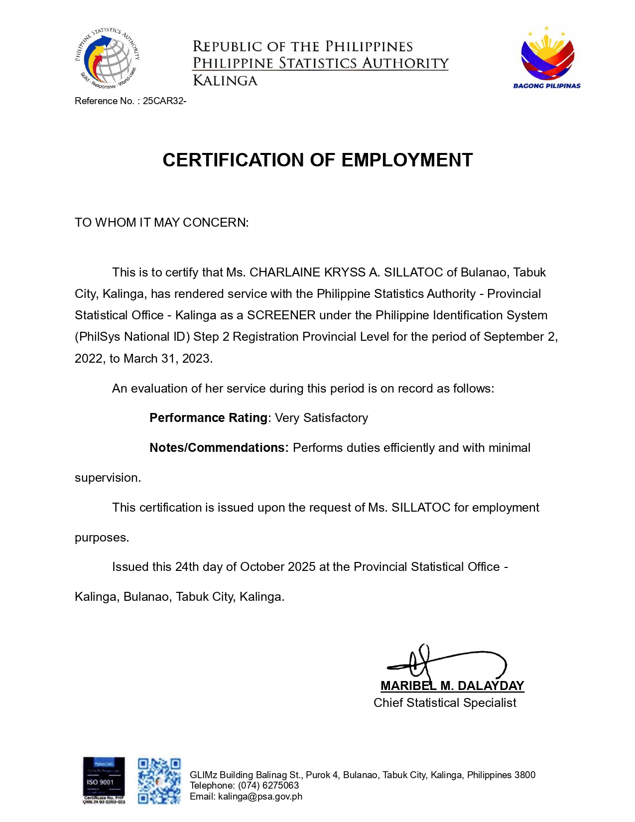 ASSISTANT SUPERVISOR