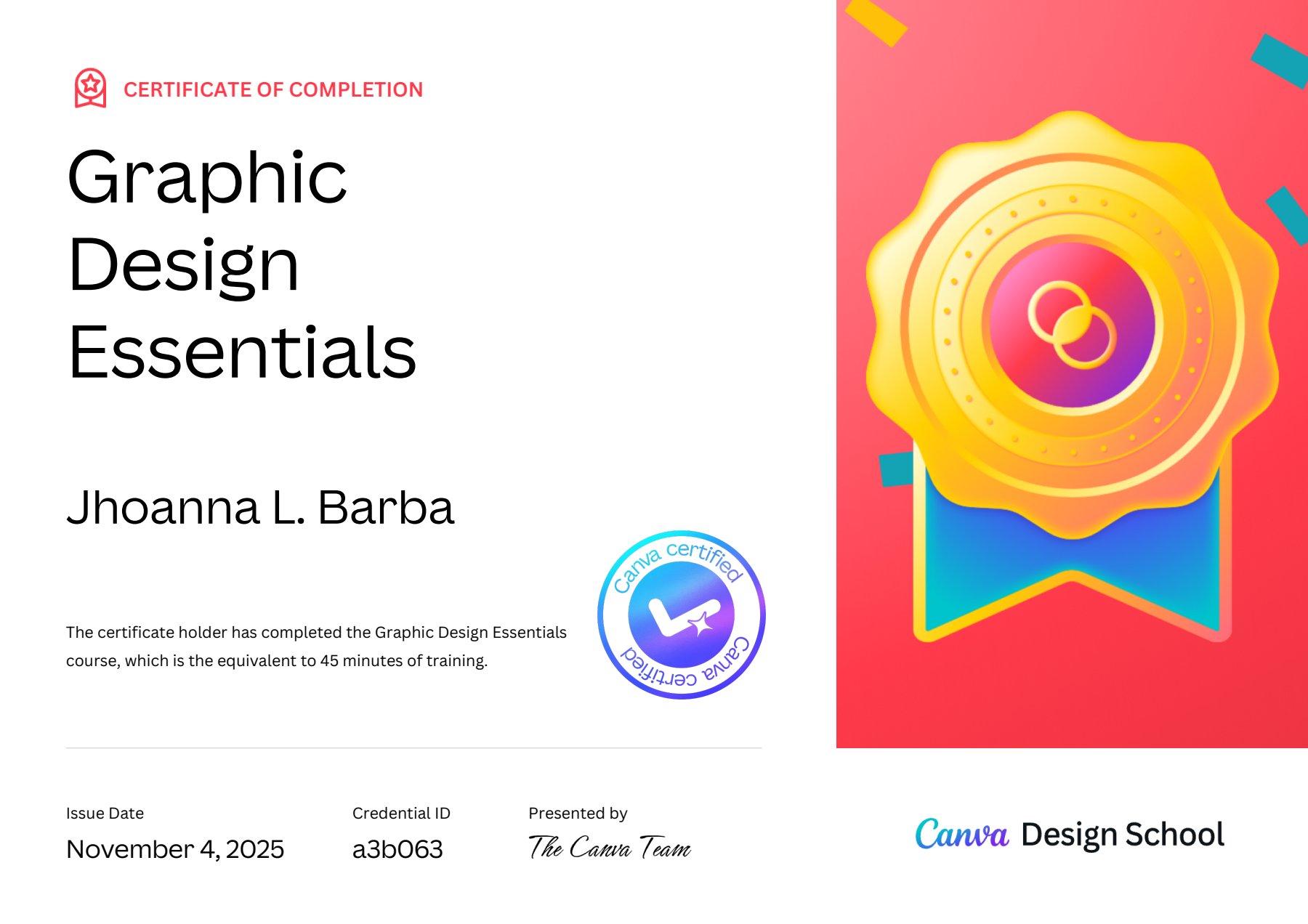 Graphic Design Essentials Course Canva