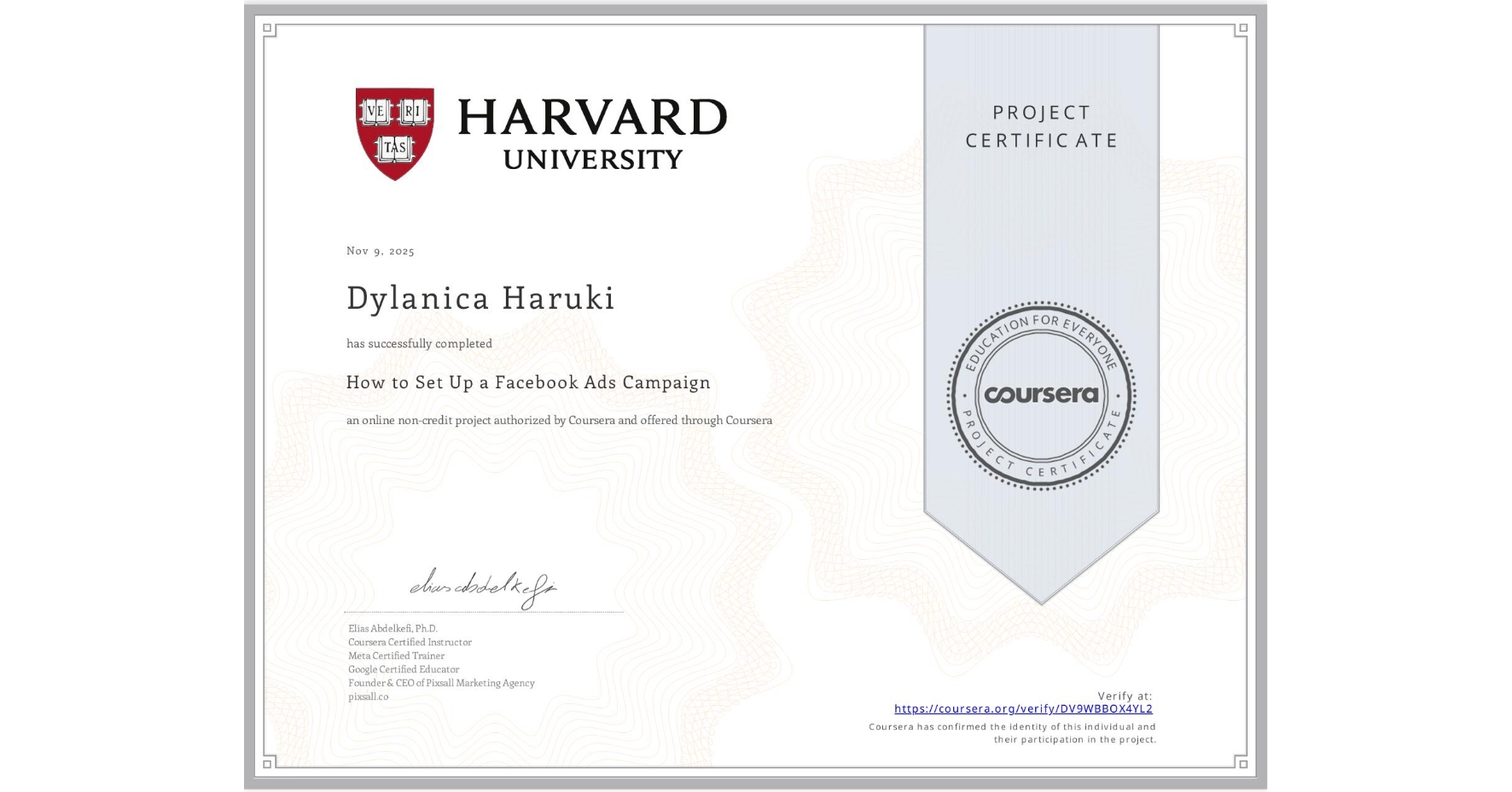 Coursera Certificate