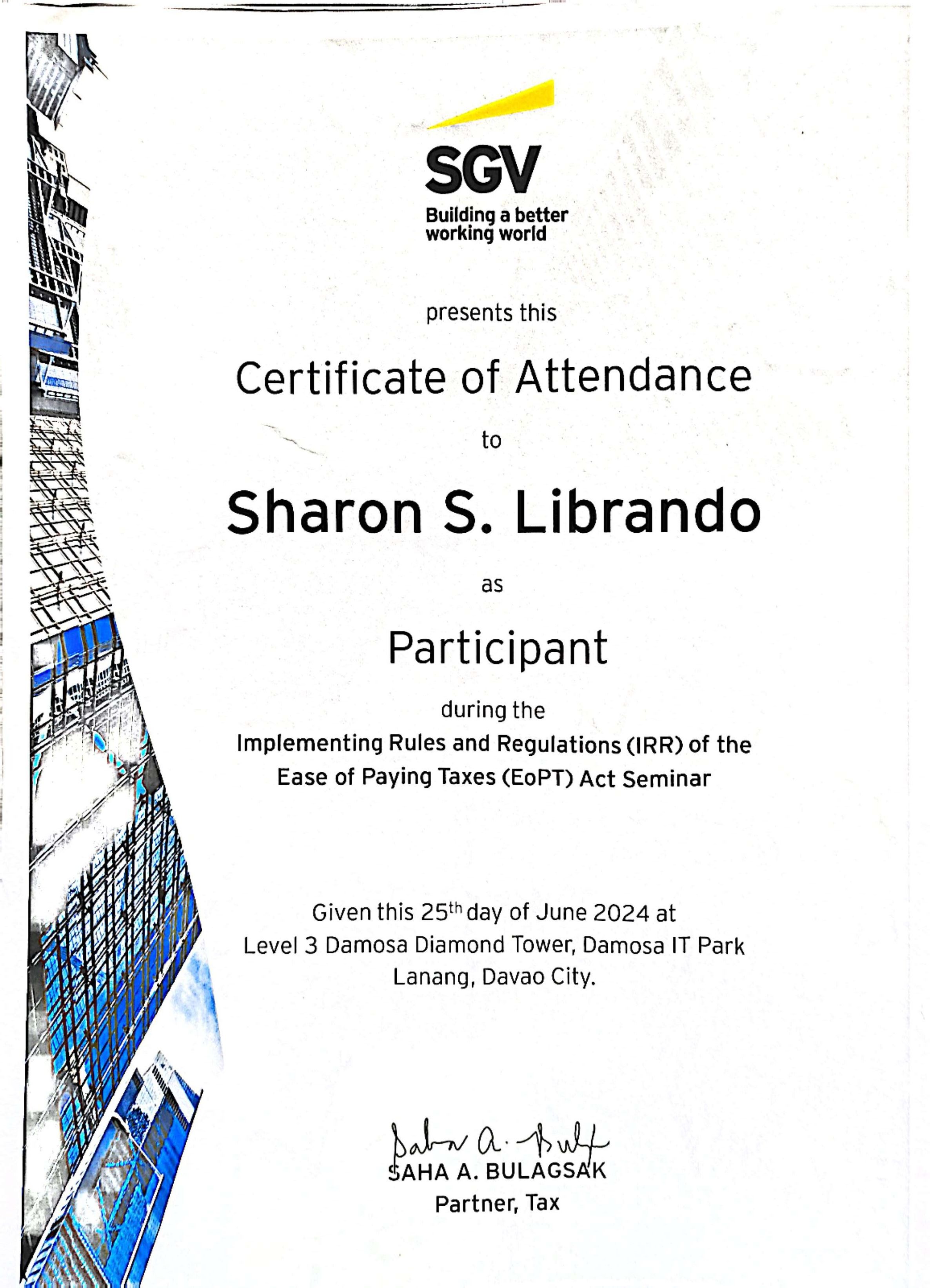 IRR and EOPT ACT Seminar