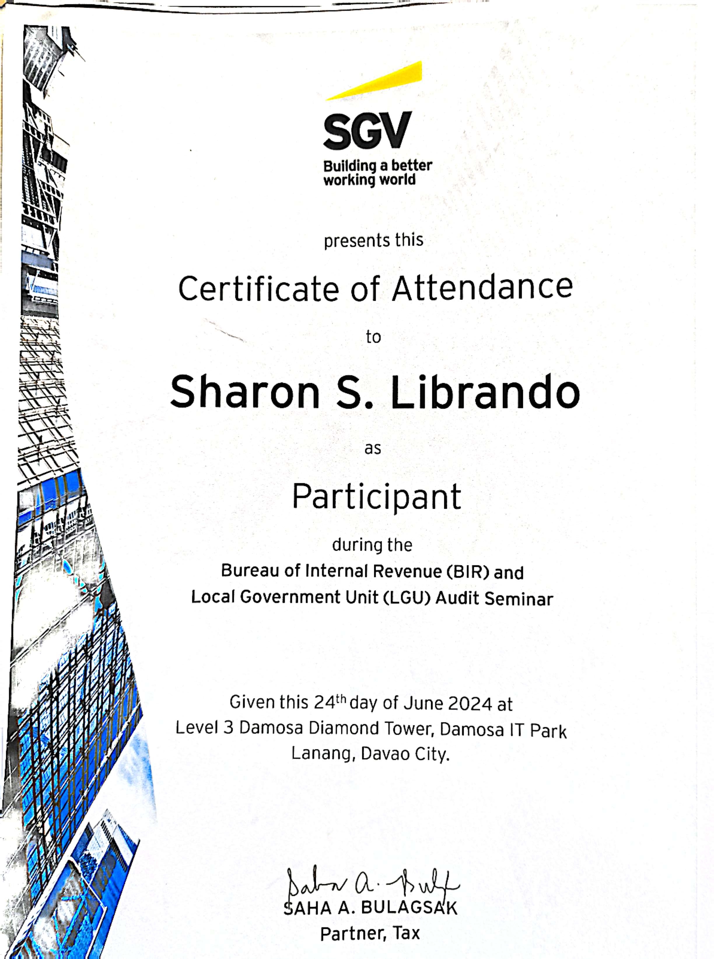 BIR and LGU Audit Seminar