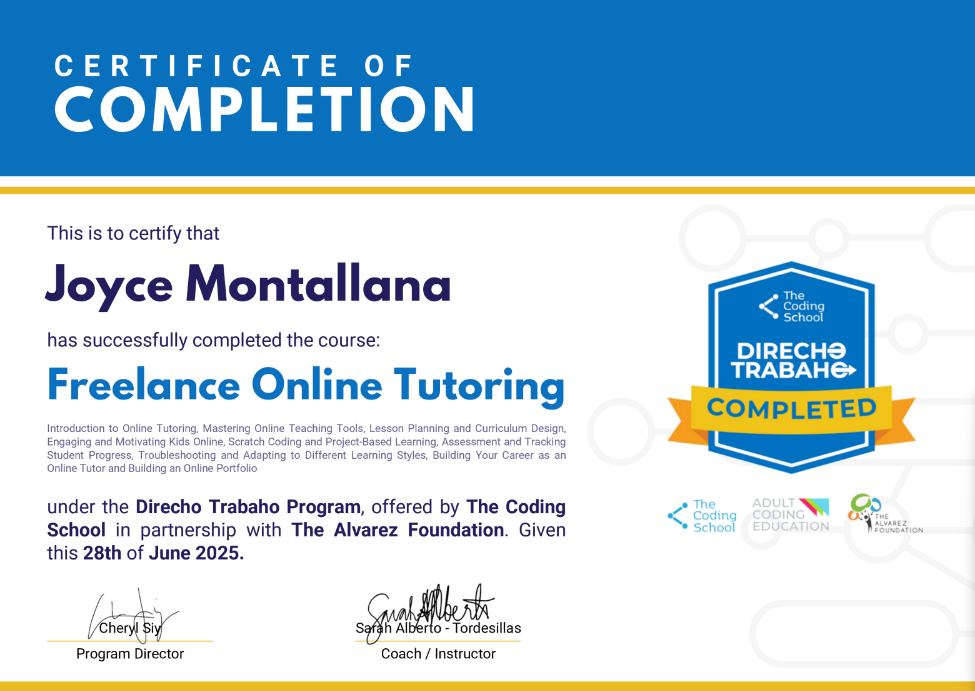 Freelance Online Tutoring Certificate