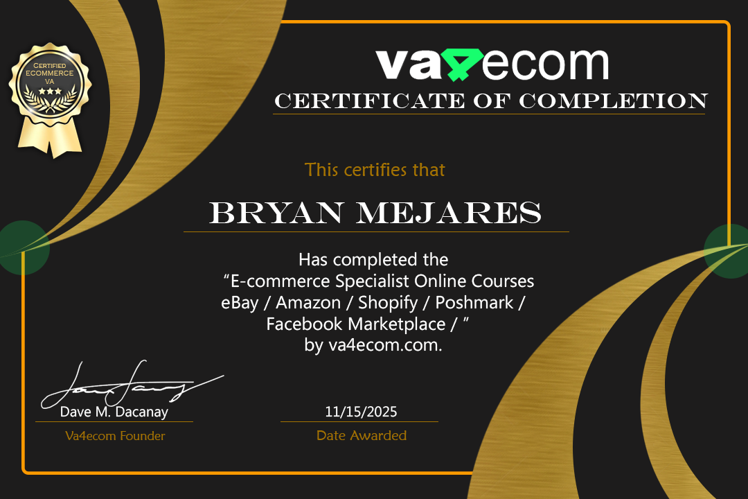 E-commerce Specialist Certificate