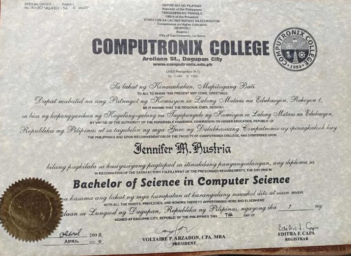 BACHELOR OF SCIENCE IN COMPUTER SCIENCE