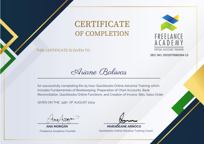 Certificate of Completion