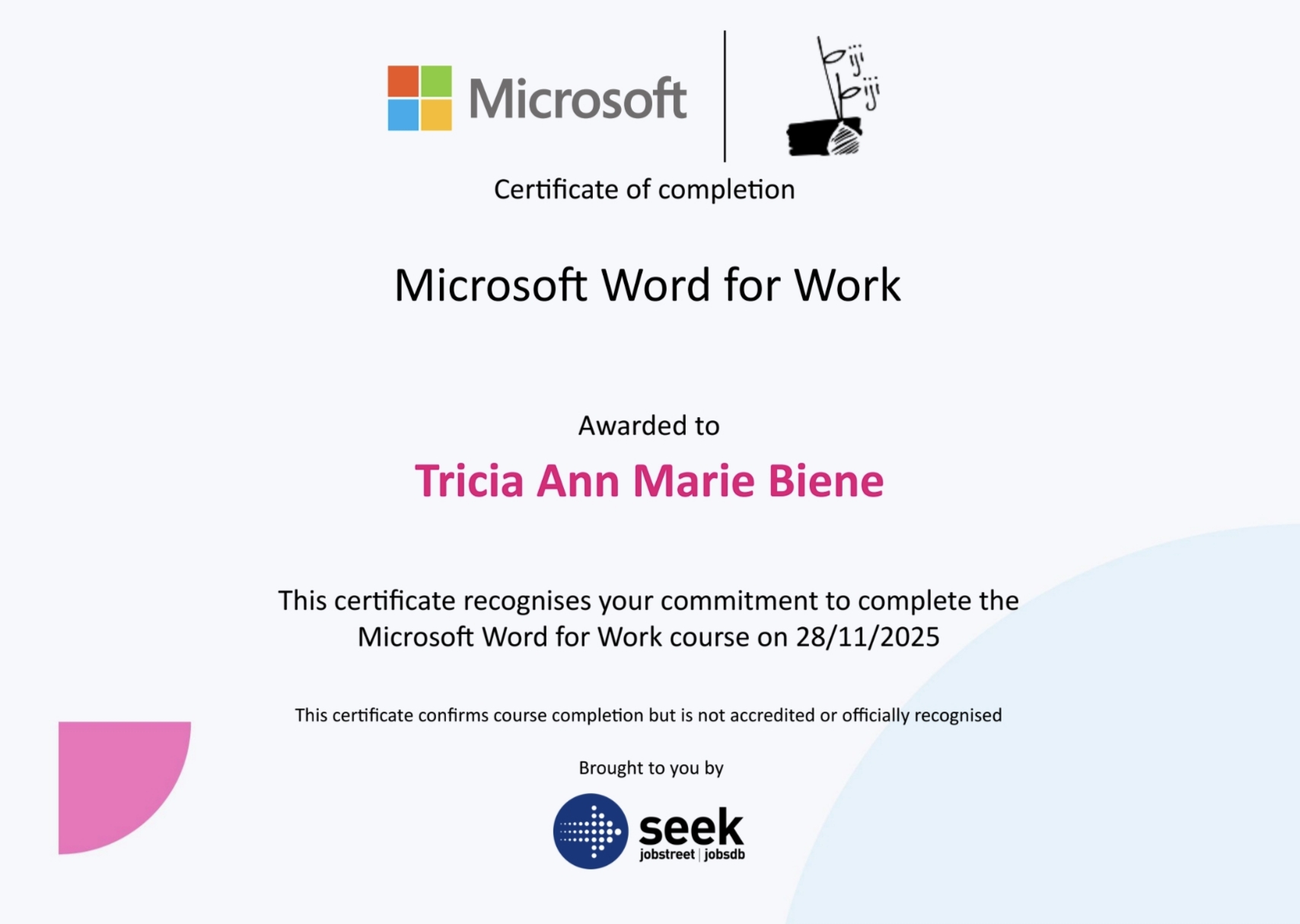 Microsoft Word for Work