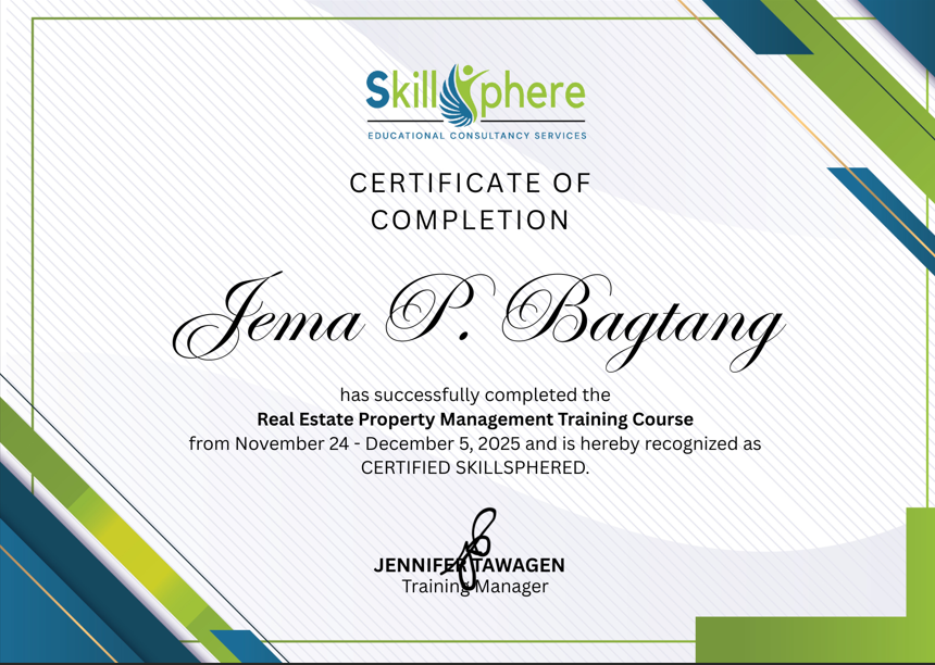 Real Property Management Training Certificate