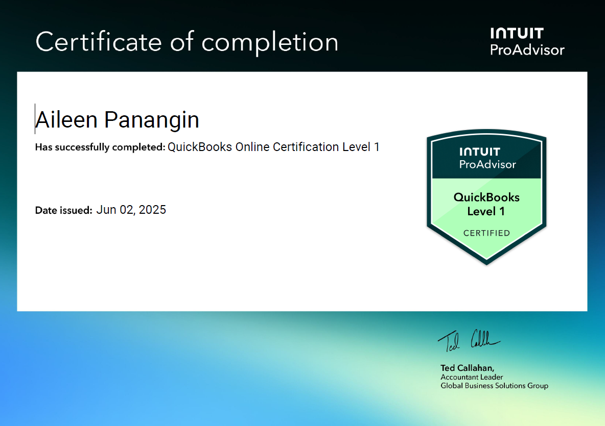 Certificate of Completion