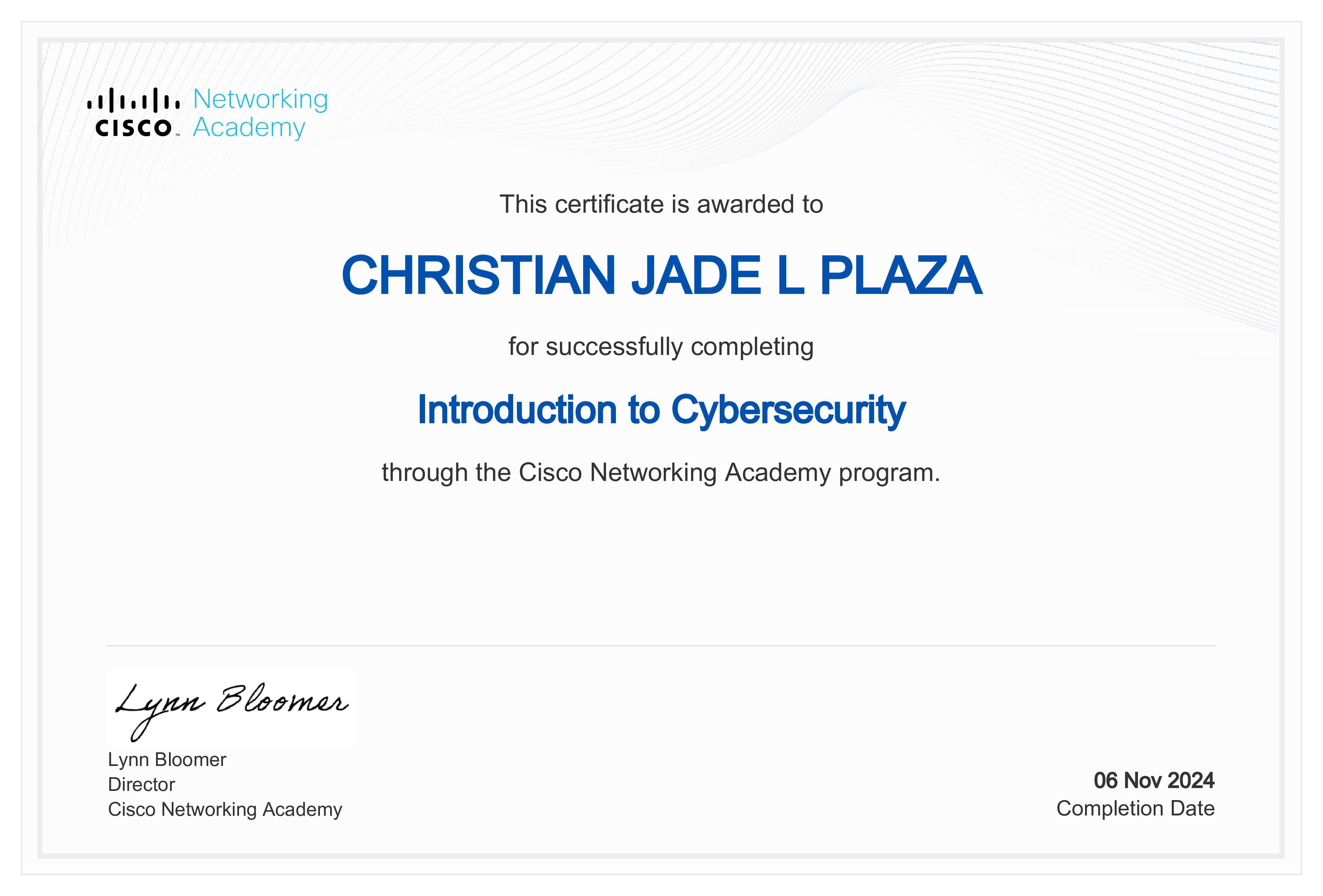 Introduction to Cybersecurity