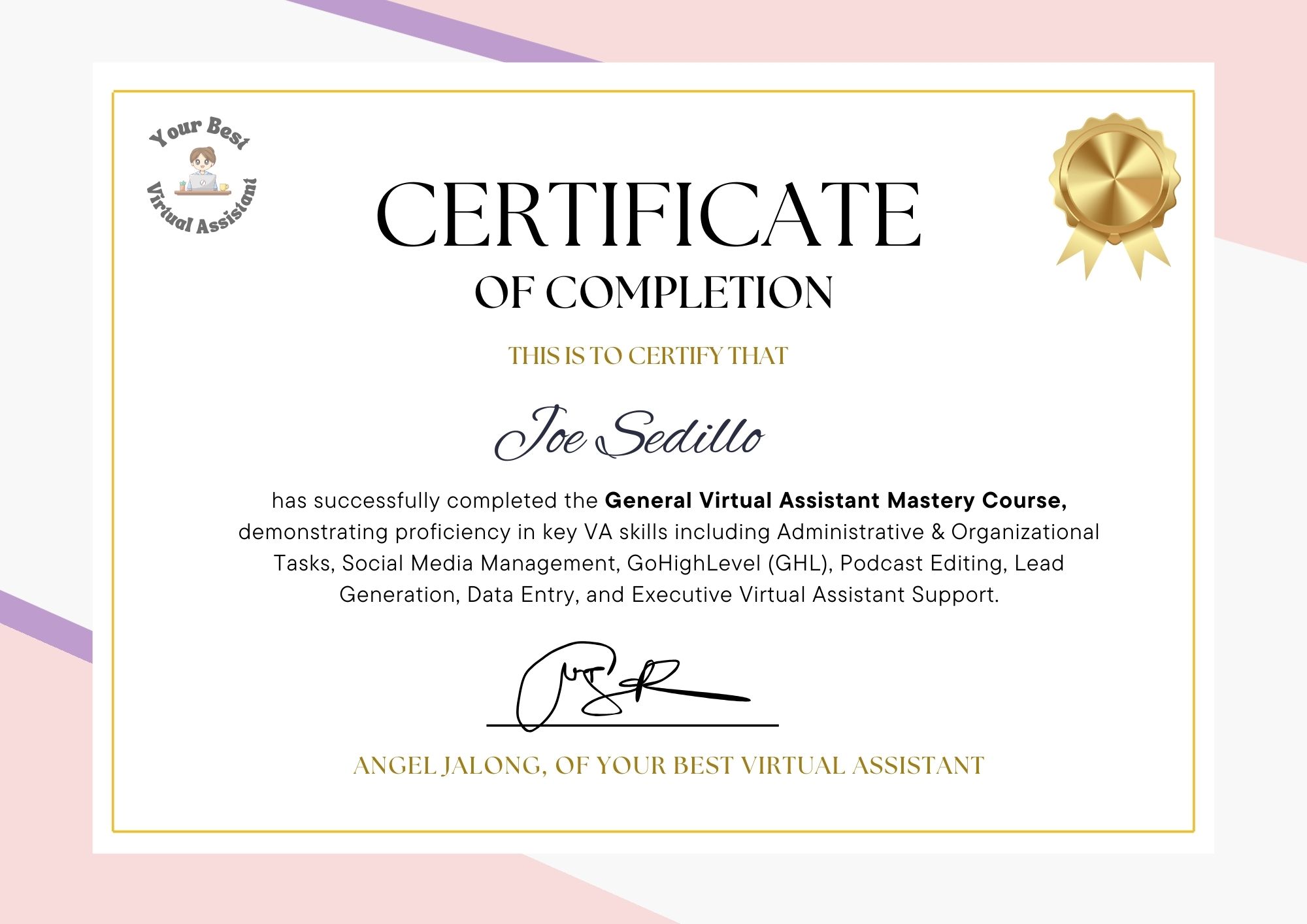 General Virtual Assistant Mastery Course