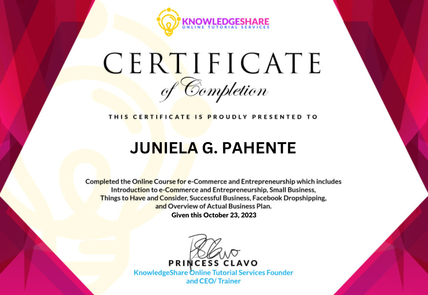 KSA-Ecom  & Entreprenuership