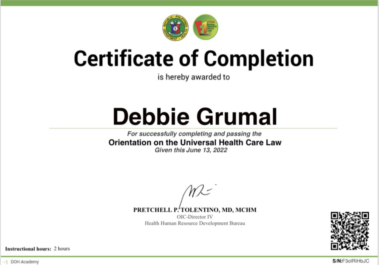 DOH Primary Care Workers Online Orientation