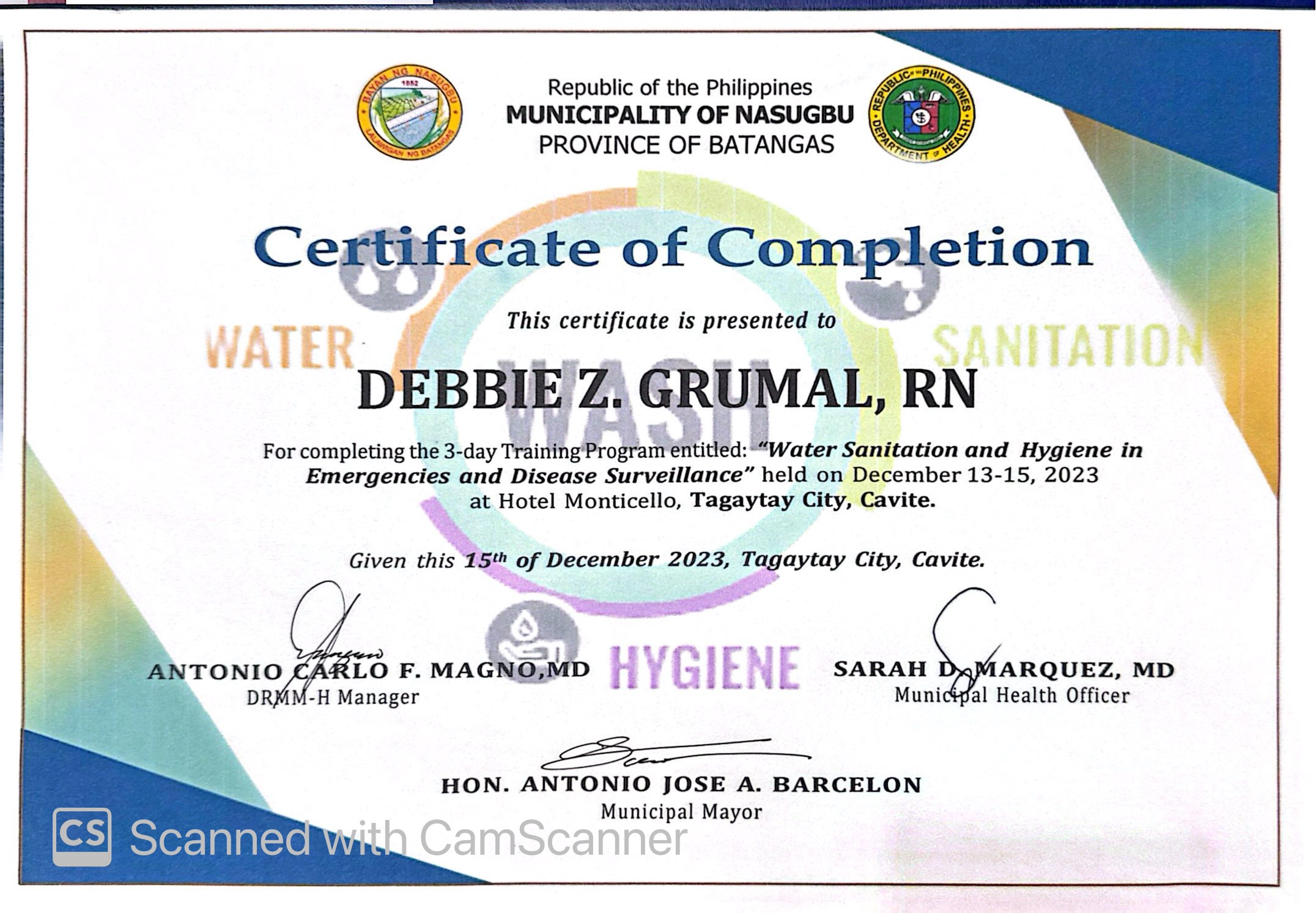 Water Sanitation and Hygiene in Emergencies and Disease Surveillance