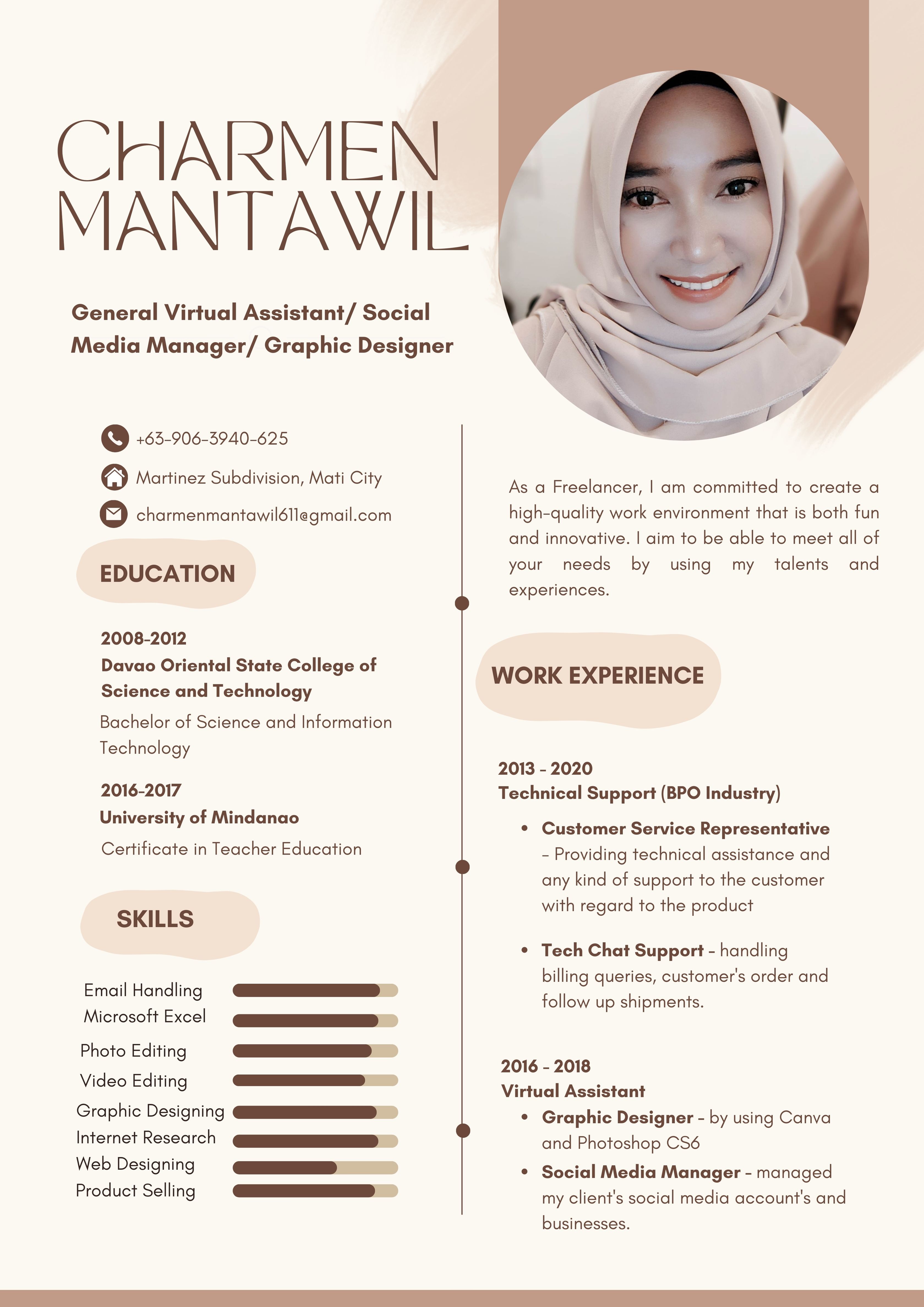 Charmen O. Mantawil // Freelancer - Myprofile